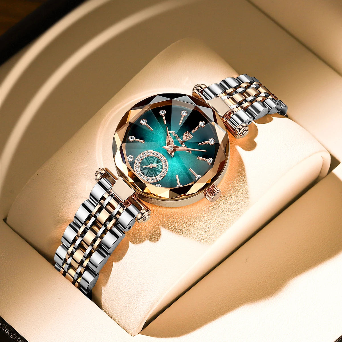 Luxury Watches For Ladies Stainless Steel Waterproof Quartz Female Wrist Watch Gift+box