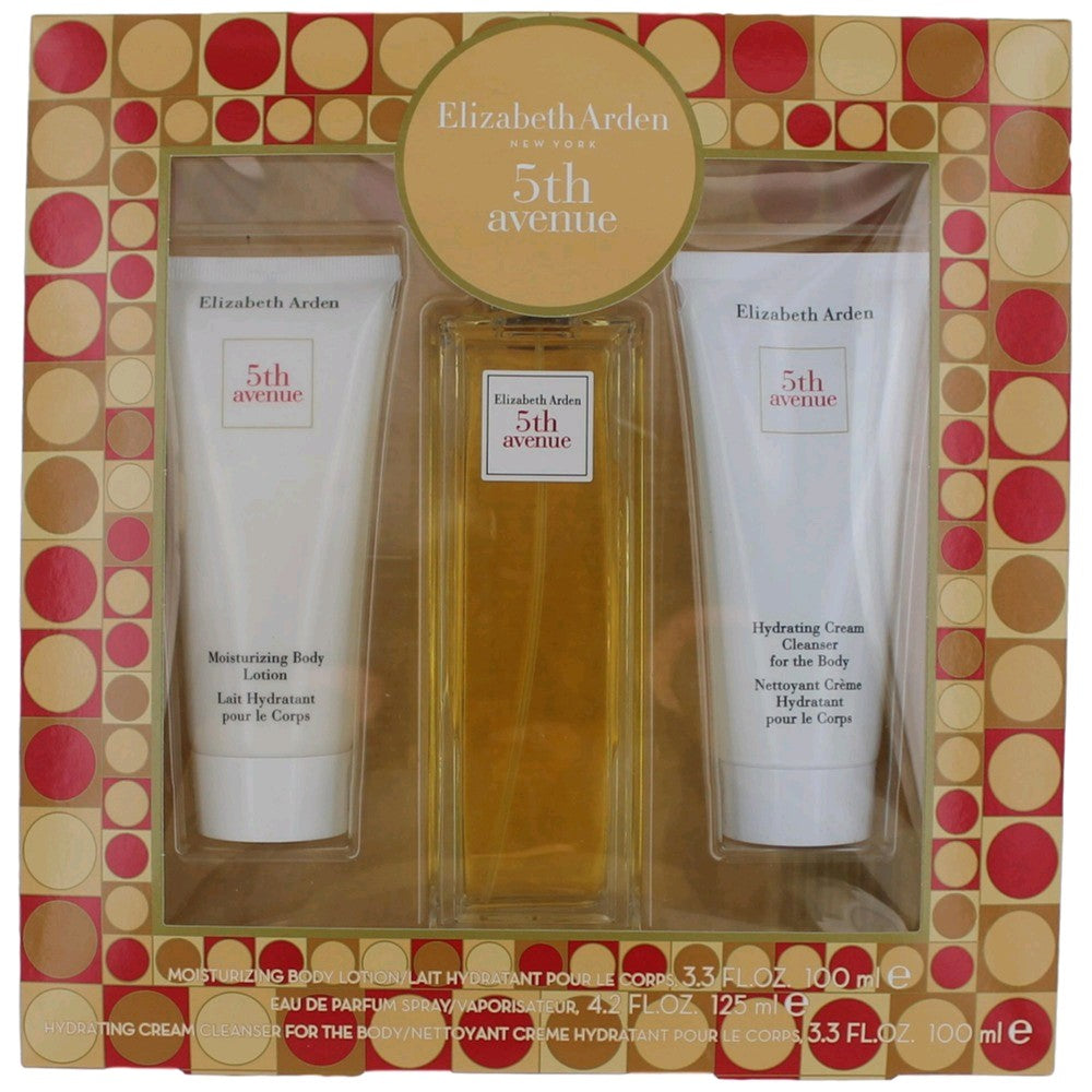 5th Avenue by Elizabeth Arden, 3 Piece Gift Set For Women With Cleanser