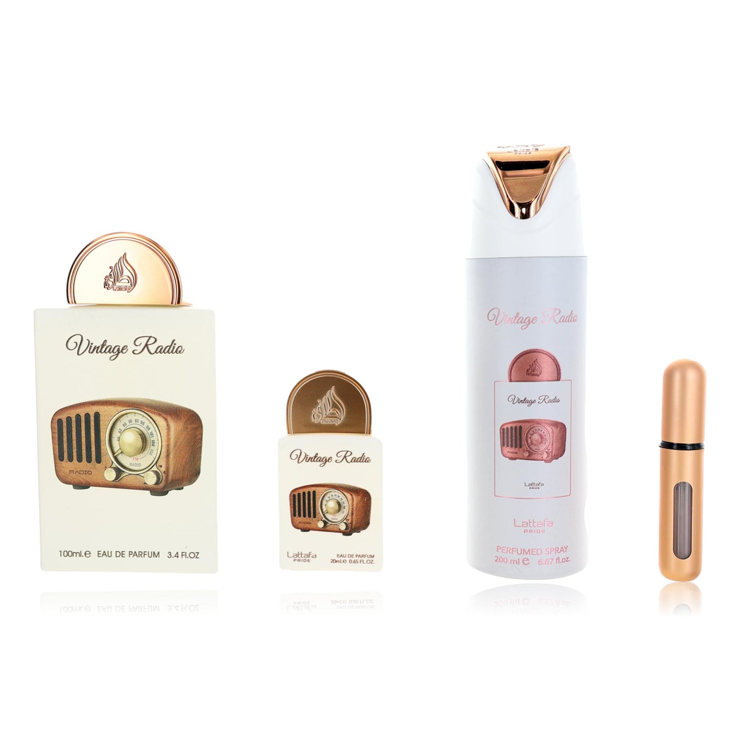 Vintage Radio by Lattafa, 3 Piece Gift Set for Unisex